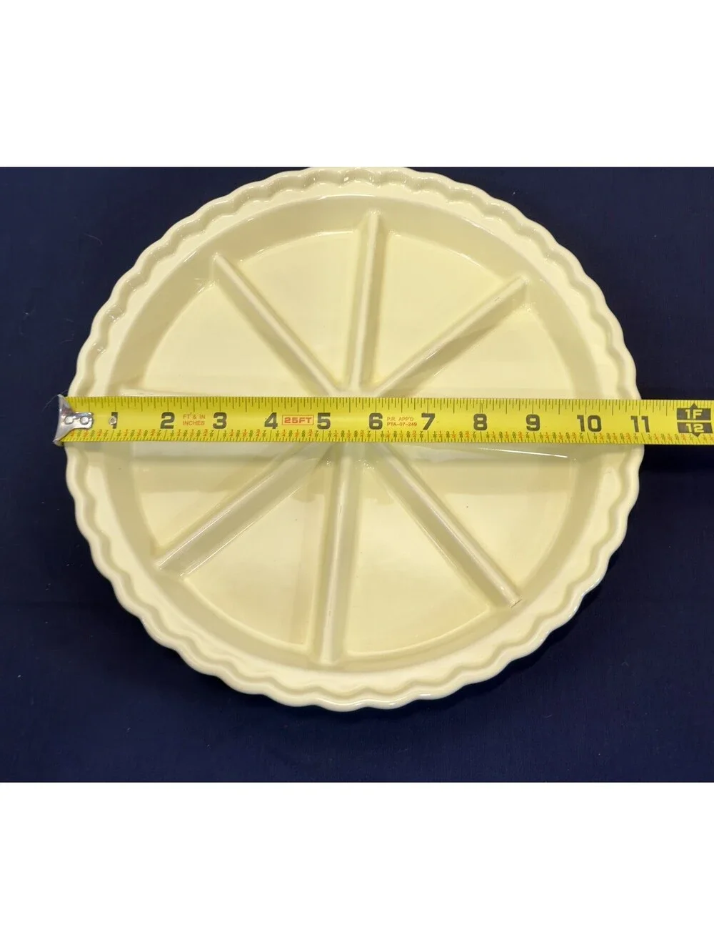 Chantal Ceramic Scone Pan Dish Round Oven Baking Yellow/ beige 93KA-2383 Bake
